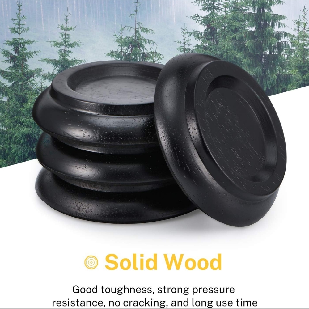 Donner Hardwood Piano Caster - 4-Pack - Non-Slip & Anti-Noise - Black - New